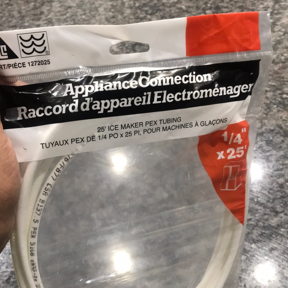 Ice Maker PEX Tubing - White